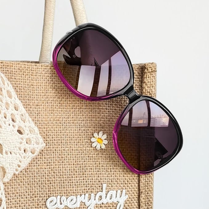Joopin Big Womens Sunglasses Polarized Trendy Sun Glasses Large Rectangle UV Protection Rhinestone Sunnies