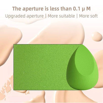COSTICA Makeup Sponge Set Blender, Beauty Sponge Makeup Blender Flawless for Liquid - Multi Colored 4 pcs Avocado Series
