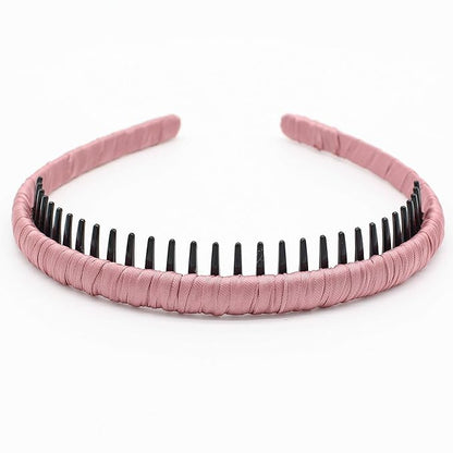 4 color Fashion hair bands headbands for women/Girls teeth comb Hair Accessories Non-slip Hair Hoop Resin Hairband Comfy headwear