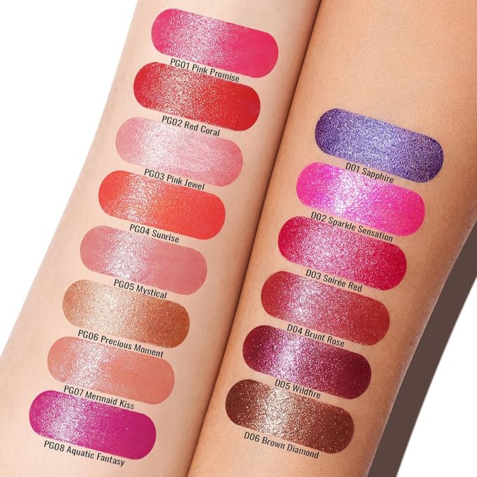 Oulac Shimmer Purple Lipstick for Women, Infinity High Shine Finish, Hydrating Lip Color Infused with Damask Rose Oil for All-Day Comfort, Gluten-Free Vegan Beauty, D05 Wildfire