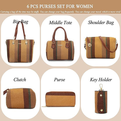 2E-youth Designer Purses and Handbags for Women Satchel Shoulder Bag Tote Top Handle Bag