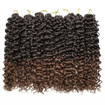 8 Packs Curly Crochet Hair GoGo Curl Crochet hair for Women Deep Wave Braiding hair,Synthetic Bohemian Crochet Braid Water Wave Crochet hair Extensions (1B/30, 18inch)