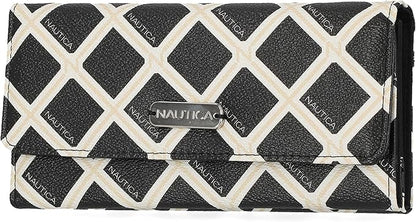 Nautica Money Manager RFID Slim and Small Wallet for Women - Credit Card Holder with Coin Purse and Zipper Wallet, Women's Clutch Organizer