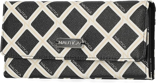 Nautica Money Manager RFID Slim and Small Wallet for Women - Credit Card Holder with Coin Purse and Zipper Wallet, Women's Clutch Organizer
