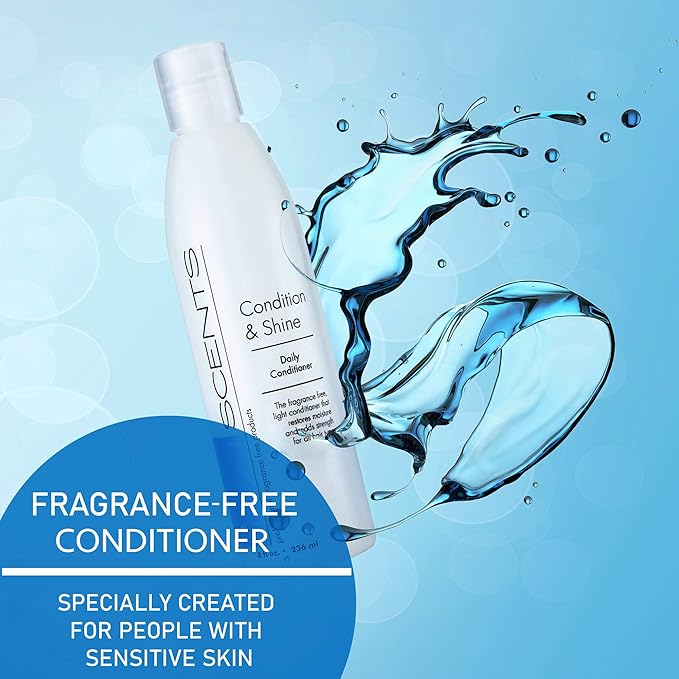 Nonscents Original Formula Natural Conditioner for Dry Hair, Cleansing for Women & Men, Cruelty-Free & Sulfate-Free Unscented, Made in USA