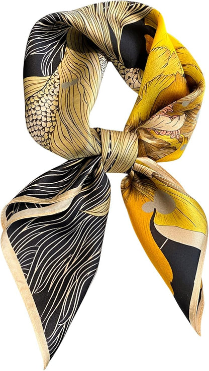 100% Pure Mulberry Silk Scarfs 26"x26" Square Scarf Women Neckerchief Headscarf hair scarf bandana Gift Packed