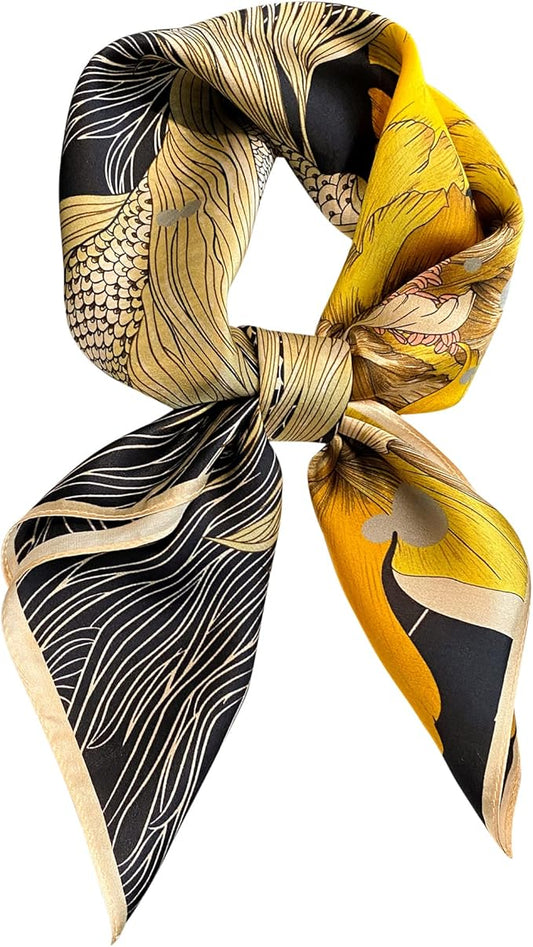 100% Pure Mulberry Silk Scarfs 26"x26" Square Scarf Women Neckerchief Headscarf hair scarf bandana Gift Packed