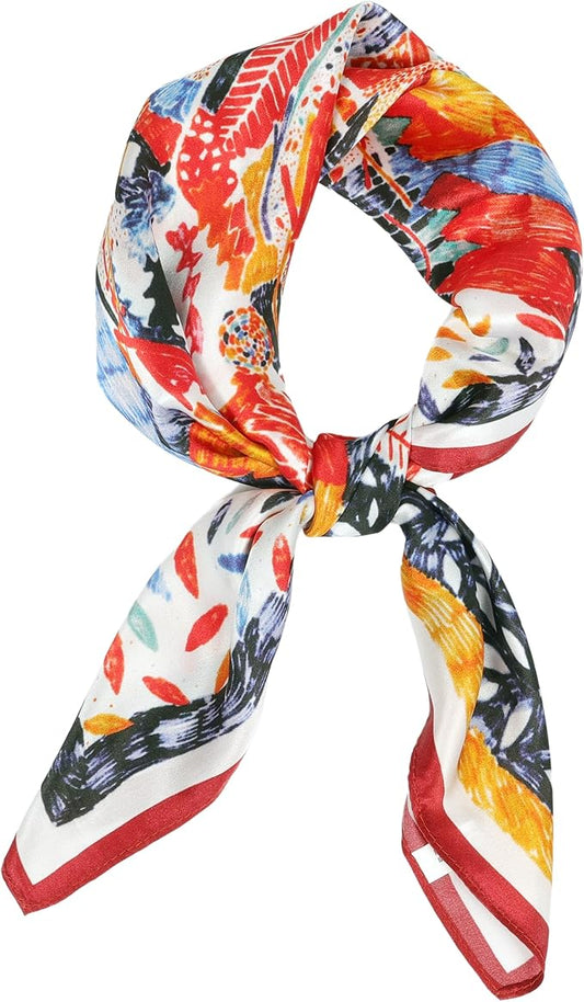 100% Pure Mulberry Silk Scarfs 26"x26" Square Scarf Women Neckerchief Headscarf hair scarf bandana Gift Packed