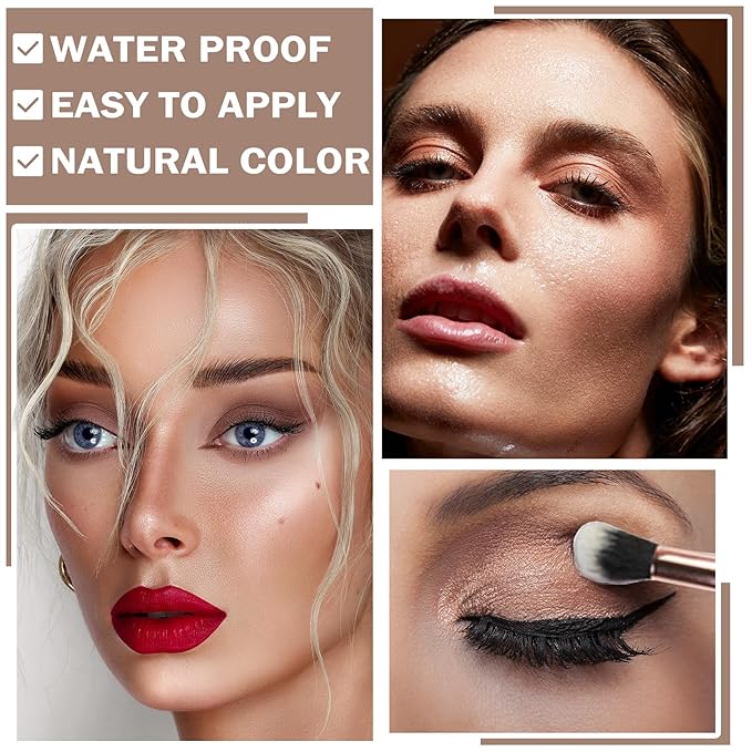 9 Color Matte Naked Eyeshadow Palette - Natural Nude, Smoky Brown, Taupe Ultra-Blendable Highly Pigmented Eye Shadows with Brush - 04 Milk Tea