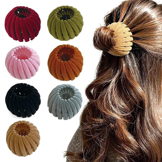 7PCS Women's Hair Accessories, Bird Nest Magic Hair Clip with Hair Bun Clips