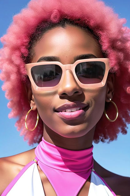 VISOONE Fashion 100% UV400 Protection Rectangle TR90 Y2K Sunglasses Accessories for Women Men RIVER