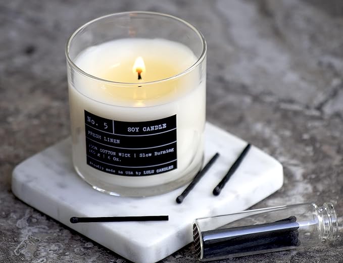 Lulu Candles | Santal | Smells Woodsy & Elegant | Luxury Scented Soy Jar Candle | Hand Poured in The USA | Highly Scented Long Lasting (6 Oz.)