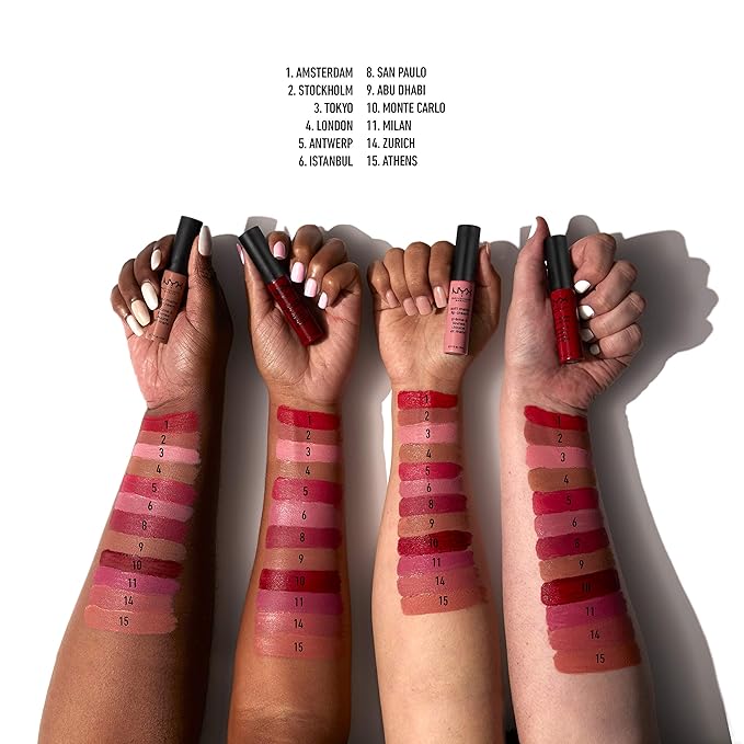 NYX PROFESSIONAL MAKEUP Soft Matte Lip Cream, Lightweight Liquid Lipstick - Stockholm (Mid-Tone Beige Pink)