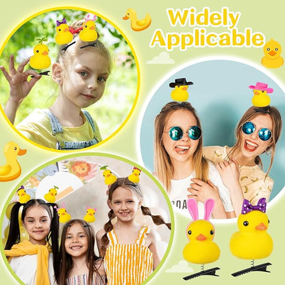 12 Pcs Duck Hair Clips, Yellow Duck Hairpin Set, Cute Duck Hair Accessories for School Home Party Props