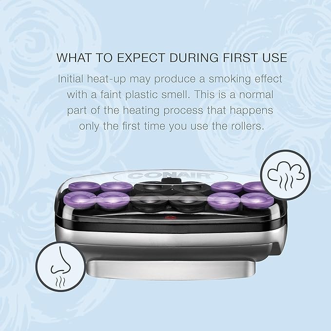 Conair Hot Rollers Hair Curlers for Long, Medium and All Hair | Heated Rollers with Roller Clips Included | 1 1/2-inch and 1 3/4 inch Rollers | Amazon Exclusive