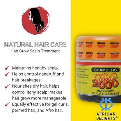 Original Chambers Chapter 2000-Best Scalp Treatment for Dry and Itchy Scalp | Scalp Moisturizer & Hair Loss Treatment for Women, Men and Kids | Hair Mask for Dry Scalp Care and Itch Relief (295 gm)