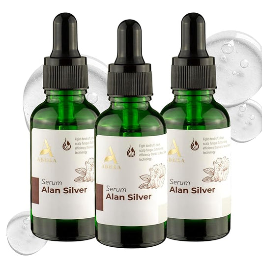 ABERA Alan Silver Serum - Anti Dandruff for Hair & Healthier Scalp, Nourishes - Clinically Proven to Soothe Irritated Skin and Improve The Appearance of Skin with Mild to Moderate Psoriasis (3 Boxes)