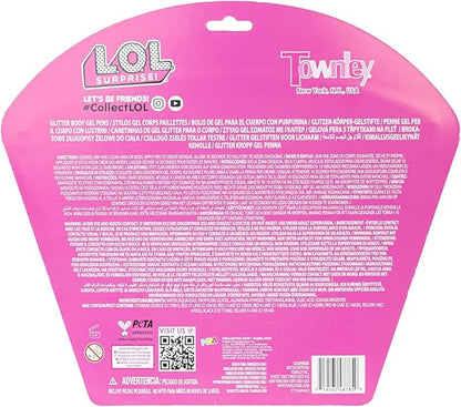 L.O.L Surprise 16 Piece Glitter Pen Body Art Set, Glittery and Bright Colors, Ages 3+ by Townley Girl