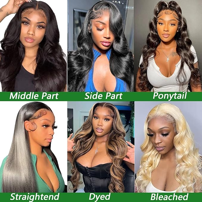30 Inch Lace Front Wig Human Hair 13x6 HD Body Wave Lace Front Wigs Human Hair Pre Plucked 180 Density Frontal Wigs Human Hair wigs for Black Women 10A Glueless Wigs Human Hair Pre Plucked wig