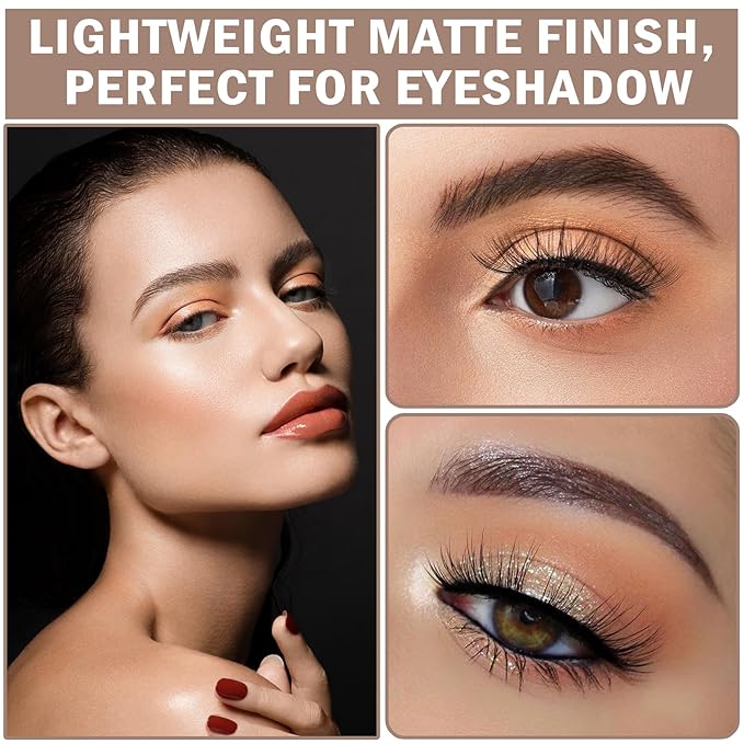 9 Colors Matte Naked Eyeshadow Palette Natural Nude Shimmer Glitter Eyeshadow Palette Ultra-Blendable Highly Pigmented Eye Shadow Makeup Palette with Brush-01 Peach Style