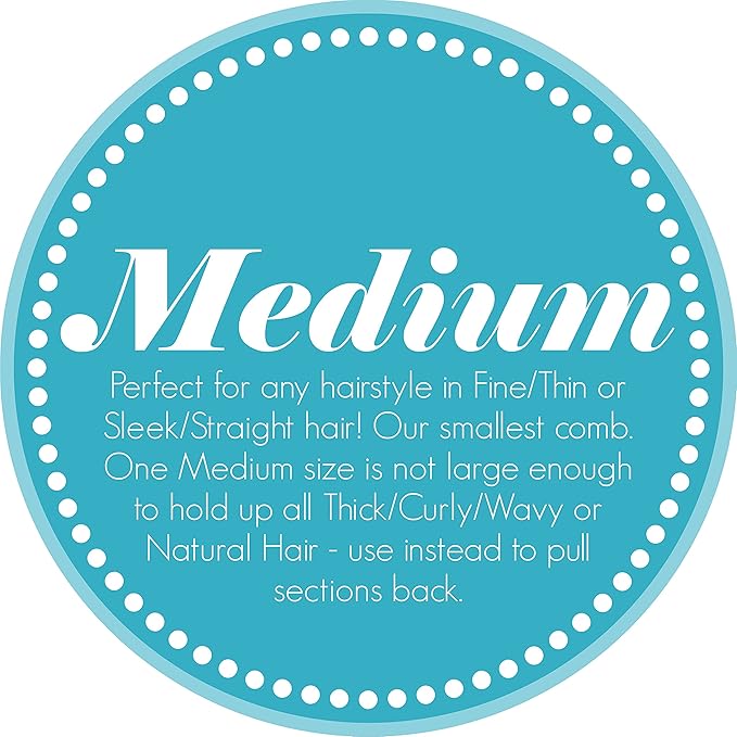 Hair Clip for Fine, Thin, Sleek & Straight Hair - Easy Comfy Styles that Hold Snug, Add Volume with No Pressure - Comfy Double Comb with Elastic for UpDo, Ponytail, Twists & Buns (Storm Gray Medium)