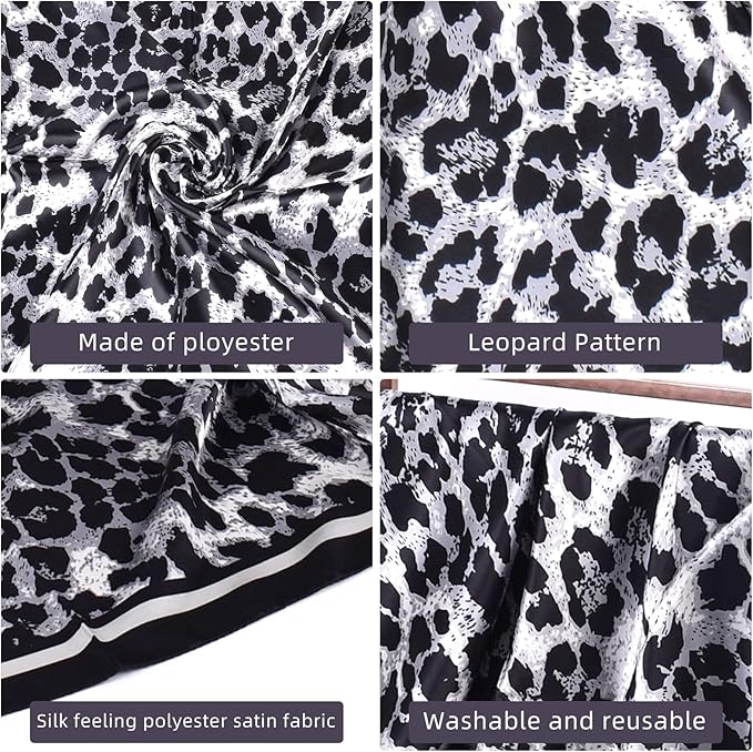 35 x 35 Women's Fashion Pattern Large Square Silk Like Hair Scarf Head Sleeping Wrap Satin Neck Bandana for Gift…