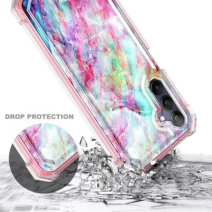 Designed for Samsung Galaxy A25 5G Case, Slim Stylish Full-Body Protective Shockproof Rugged Bumper Cover with Built-in Screen Protector (Marble Fantasy)