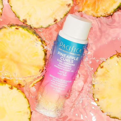 Pacifica Beauty 12.0 Fl Oz Pineapple Curls Curl Enhancing Shampoo - Hydrating & Frizz Control with Argan Oil & Hyaluronic Acid, Vegan + Cruelty Free