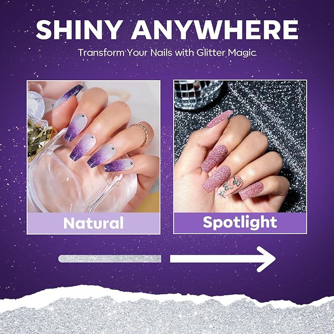 modelones Nail Polish Set 6 Colors Red Nude Gold Glitter Min Nail Polish Set Quick Dry Diamond Silver Sparkle Winter Nail Polish Manicure DIY Nail Art Salon Home Gift for Women Girl