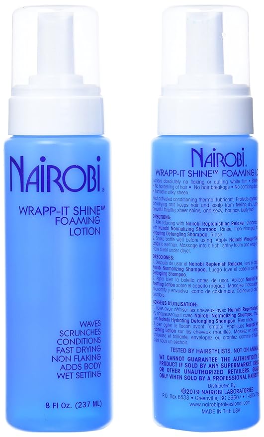 Nairobi Wrapp-it Shine Foaming Lotion, 2 Count