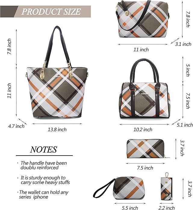 2E-youth Designer Purses and Handbags for Women Satchel Shoulder Bag Tote Top Handle Bag