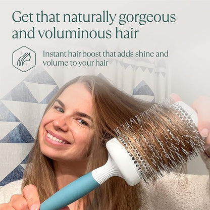 Large Round Brushing Brush - Ceramic Ionic Hair Brush for Precise and Elegant Salon - Professional Brushing Brush for Women and Men - 53 mm