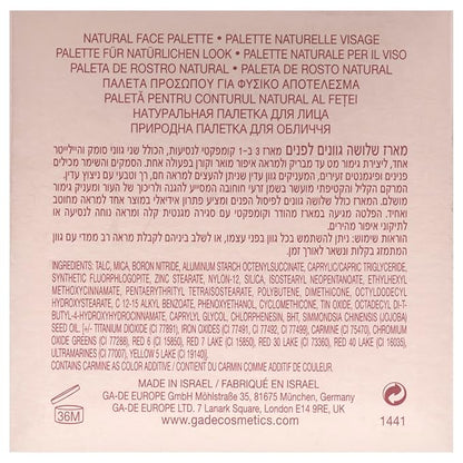 GA-DE Glow FX Natural Face Palette - Blush for Cheeks, Bronzer Powder, and Highlighter Makeup - Enriched with Jojoba Oil - 139 Blooming Chic - 0.42 oz