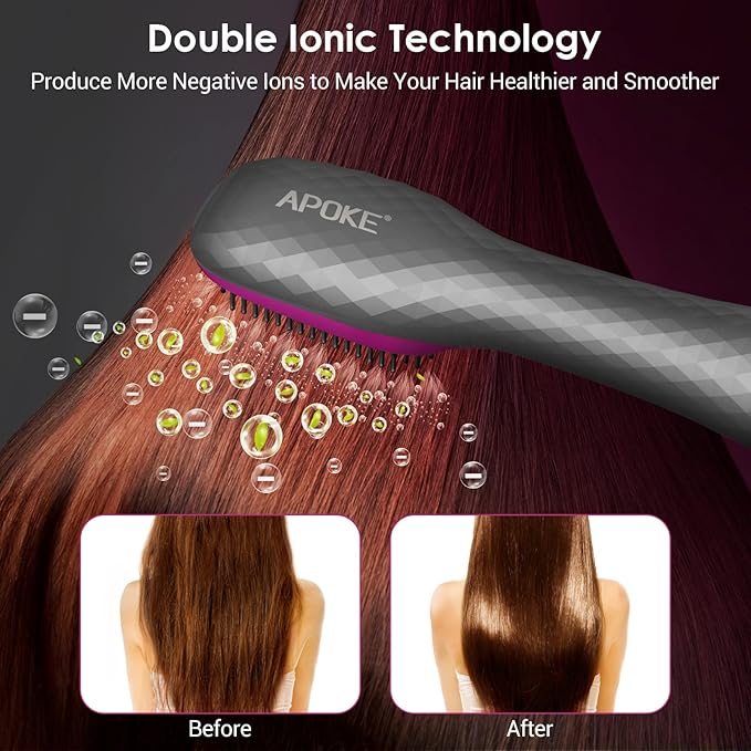 3 in 1 Hair Dryer Brush Professional 1200W Powerful Ceramic Tourmaline 3 Heat/2 Speed Settings One Step Hair Dryer and Styler (Gray)