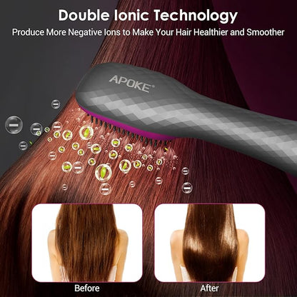 3 in 1 Hair Dryer Brush Professional 1200W Powerful Ceramic Tourmaline 3 Heat/2 Speed Settings One Step Hair Dryer and Styler (Gray)