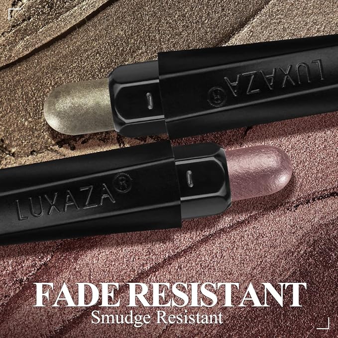 3PCS Cream Eyeshadow Sticks, Matte & Neutral Eye Shadow Makeup Pencil, Eye Brightener Highlighter, Waterproof & Long Lasting Shadow Stick & Eyeliner Set