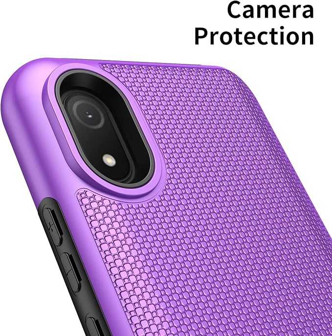 for Cloud Mobile C8 Phone Case with Screen Protector,Stratus C8 Phone Case Dual Layer Heavy Duty Protection,Slim Lightweight Rugged Military Grade Shockproof Cover for Cloud Stratus C8 Purple