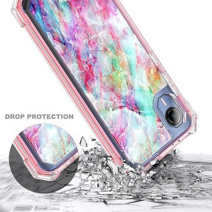 Compatible with Cricket Debut S2 / ATT Calypso 4 Phone Case with [Built-in Screen Protector], Full-Body Protective Shockproof Rugged Bumper Cover Case (Fantasy)
