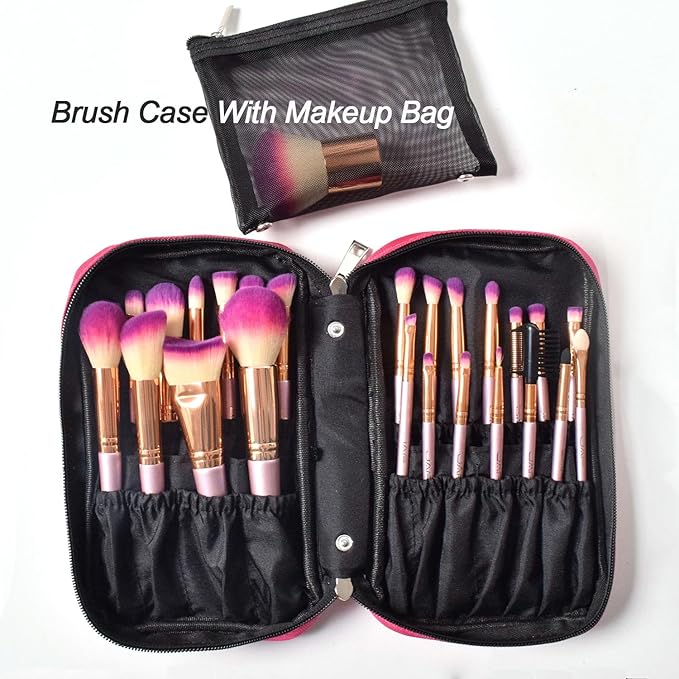 JAF Makeup Brush Set Professional 26 Pcs Synthetic Make Up Brushes with Case Bag
