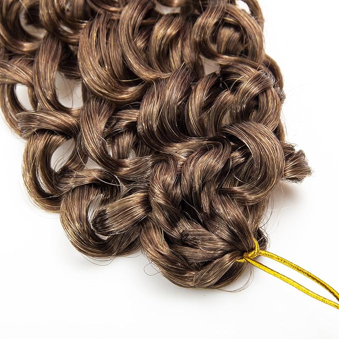 8 Packs Curly Crochet Hair GoGo Curl Crochet hair for Women Deep Wave Braiding hair,Synthetic Bohemian Crochet Braid Water Wave Crochet hair Extensions (12inch, 33/27)