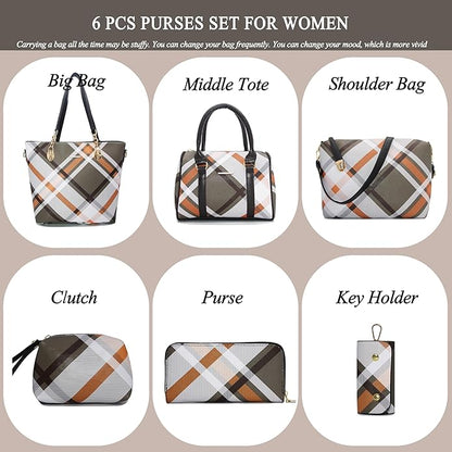 2E-youth Designer Purses and Handbags for Women Satchel Shoulder Bag Tote Top Handle Bag