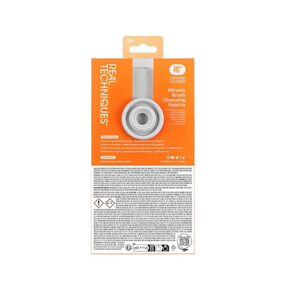 Real Techniques Miracle Brush Cleansing Palette, Makeup Brush Cleaner For Deep Cleaning, Use With Makeup Brush Shampoo, Silicone Ridges & Easy Grip, Includes Cleansing Gel, Cruelty-Free, 3 Count
