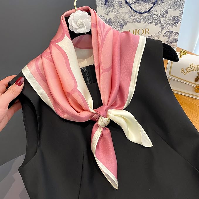 100% Pure Mulberry Silk Scarfs 26"x26" Square Scarf Women Neckerchief Headscarf hair scarf bandana Gift Packed