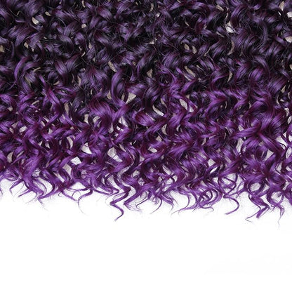 8 Packs Curly Crochet Hair GoGo Curl Crochet hair for Black Women Deep Wave Braiding hair,Synthetic Bohemian Crochet Braid Water Wave Crochet hair Extensions (Purple, 14inch)