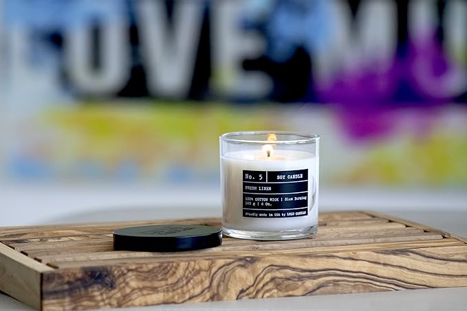 Lulu Candles | Wild Lemongrass | Luxury Scented Soy Jar Candle | Hand Poured in The USA | Highly Scented & Long Lasting (6 Oz.)
