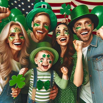 MEICOLY Green Face Body Glitter,St Patricks Day Accessories,Green Face Paint Glitter Gel Chunky Makeup,Sparkling Festival Rave Outfits for Women,Saint Patrick's Day Hair Alien Glitter