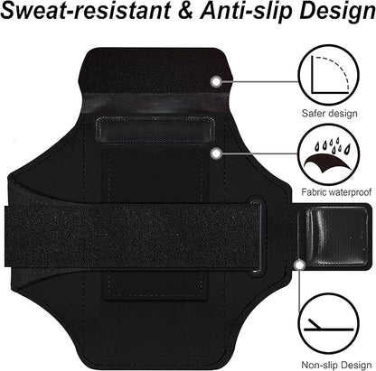 Armband for Samsung Galaxy S25/S24/S23/S22/S21/S20/S10/S9/S8,Galaxy A01/A8/A10e/A20e/A41/M01/Xcover 5,Water Resistant Sport Armband with Zipper Slot for Galaxy Buds (Purple)