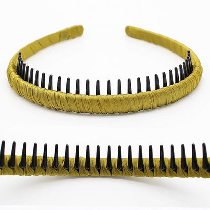 4 color Fashion hair bands headbands for women/Girls teeth comb Hair Accessories Non-slip Hair Hoop Resin Hairband Comfy headwear