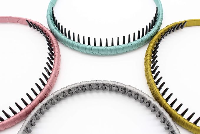 4 color Fashion hair bands headbands for women/Girls teeth comb Hair Accessories Non-slip Hair Hoop Resin Hairband Comfy headwear