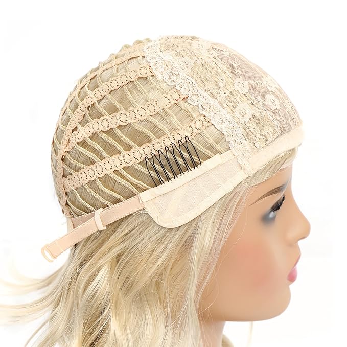 20 Pieces Wig Combs Wig Clips Wig Combs to Secure Wig 7-teeth Wig Accessories Tools For Making Wig Caps Wig Comb (Beige,20 Pcs))